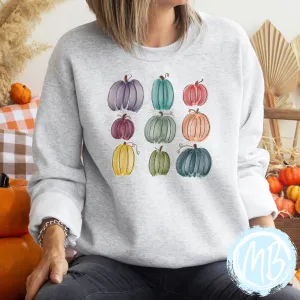 Colorful Pumpkins Adult Sweatshirt