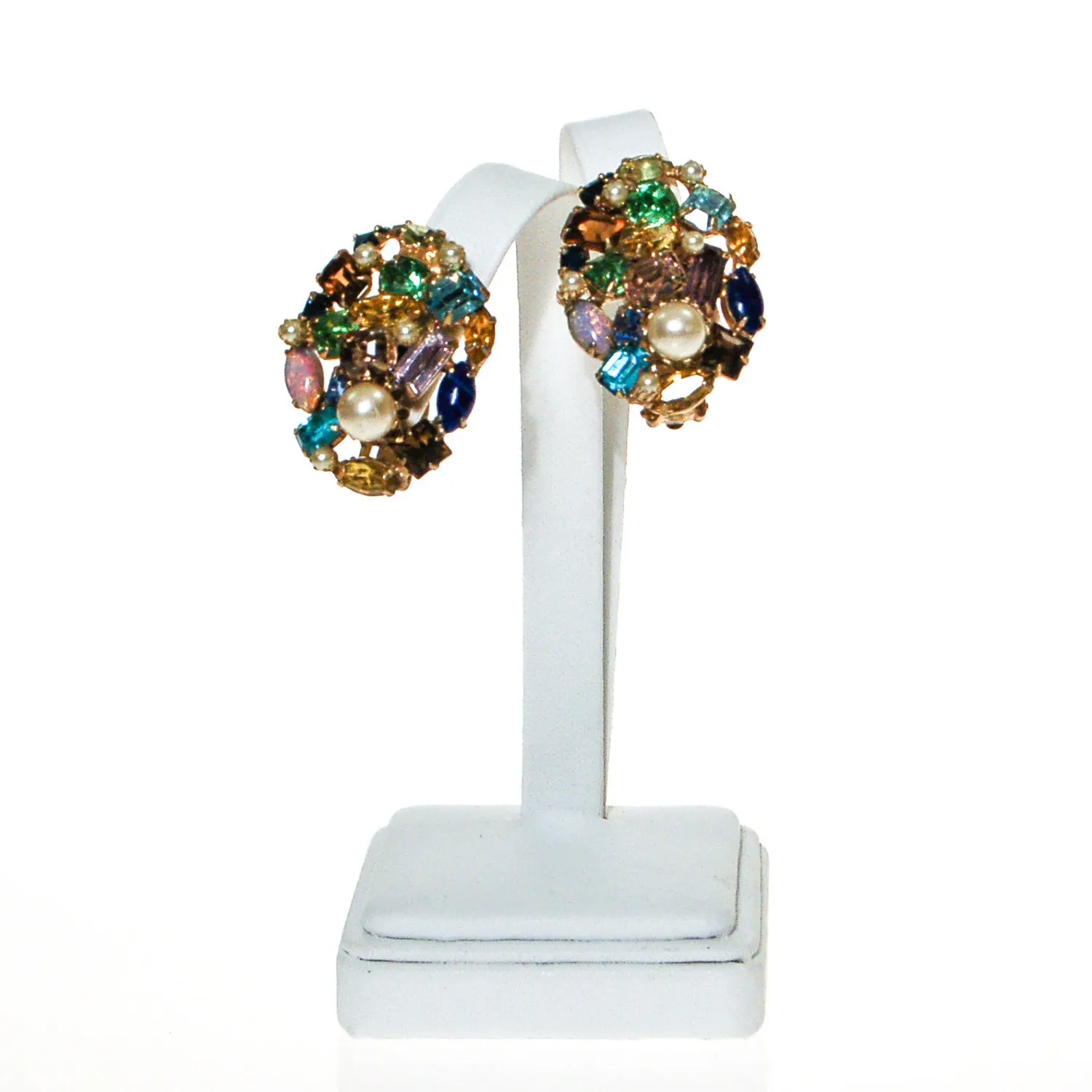 Colorful Rainbow Rhinestones Earrings
