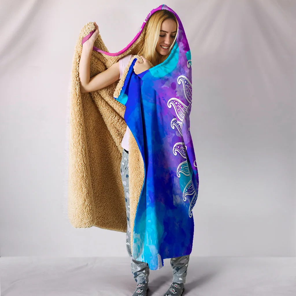 Colorful Sun Moon Hoodie Blanket