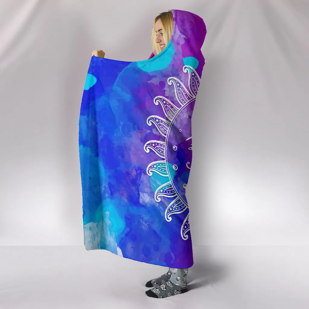 Colorful Sun Moon Hoodie Blanket