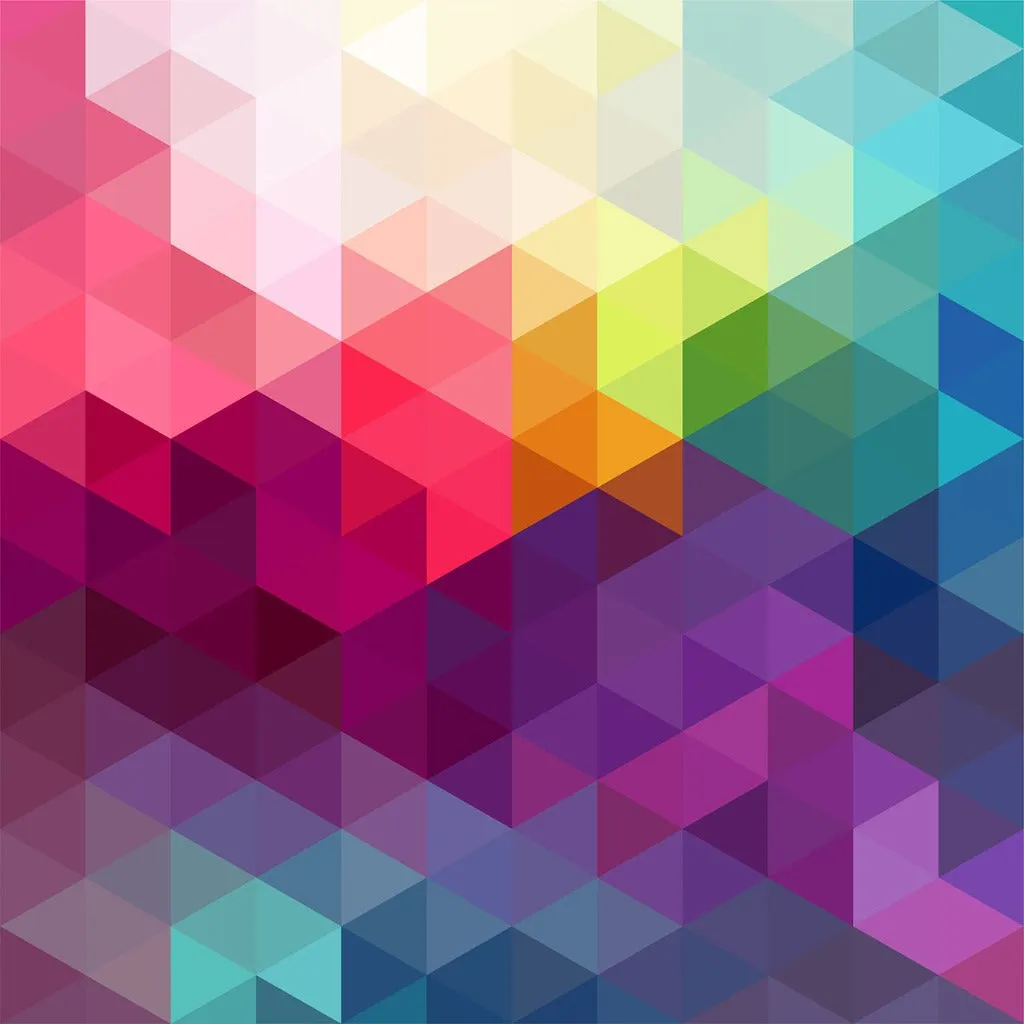 Colorful Triangular Pattern Wallpaper Mural