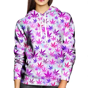Colorful Weed Womens Hoodie