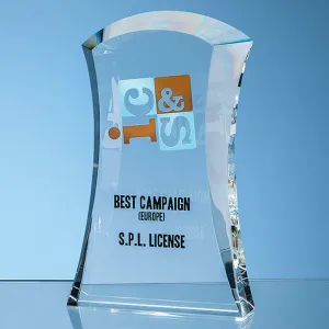 Colour Print Personalised Crystal Caledonian Arch Award