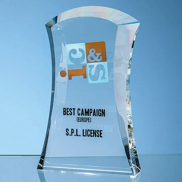 Colour Print Personalised Crystal Caledonian Arch Award