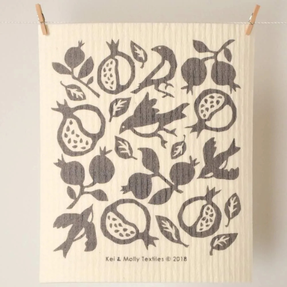 Compostable Sponge Cloth: Pomegranate