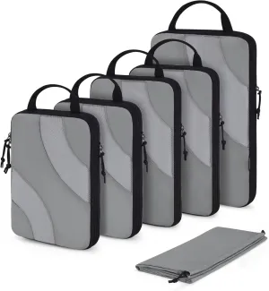 Compression Packing Cubes, 6 Set/4 Set/2 Set Travel Packing Cubes for Carry on Suitcases, Compression Suitcase Organizers Bag Set & Travel Cubes for Luggage, Lightweight Packing Organizers