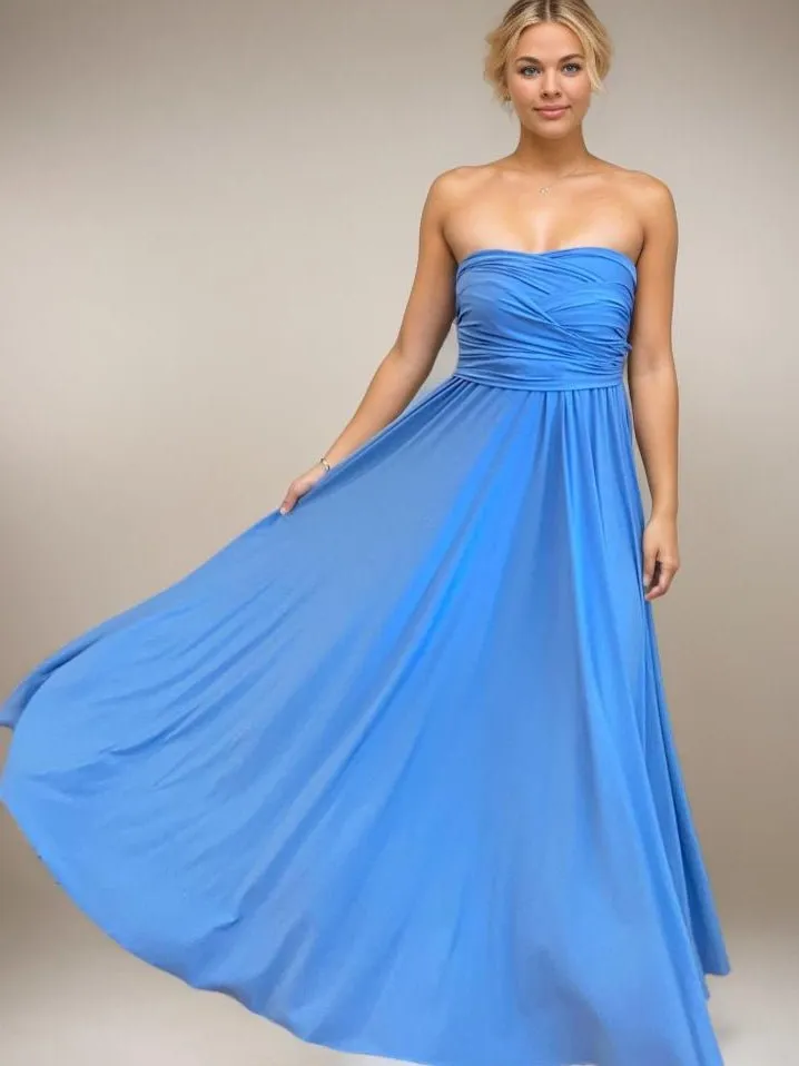 Cornflower Blue convertible Infinity dress Express NZ Wide