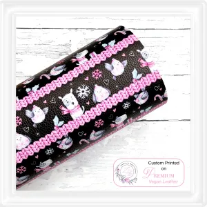 Cosy Christmas Friends Custom Printed Luxe Grain Faux Leather