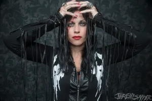 Cristina Scabbia - Black Damask - limited edition 8x12 metallic print