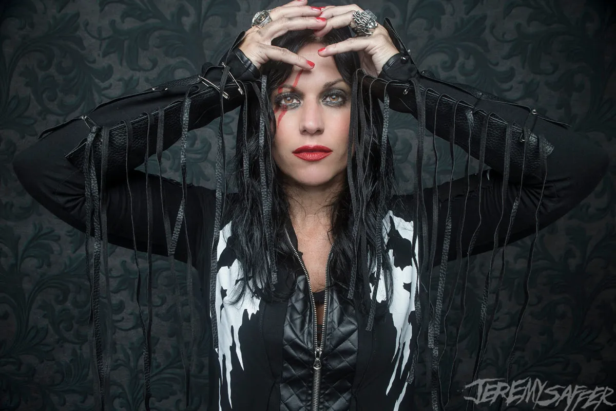 Cristina Scabbia - Black Damask - limited edition 8x12 metallic print