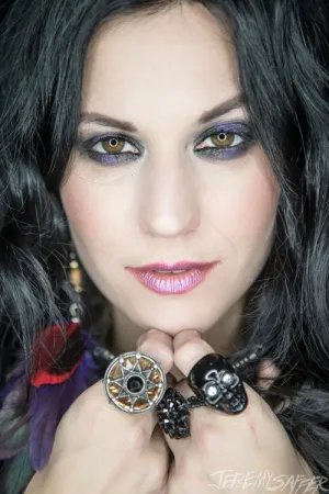 Cristina Scabbia - Feathers - Metallic Mini Print
