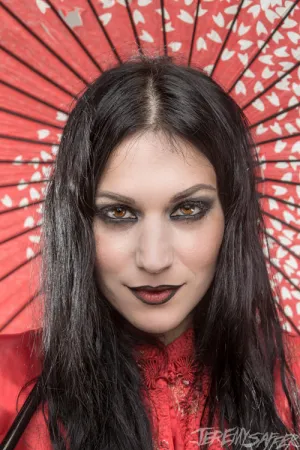 Cristina Scabbia - Hypnotic Red - Signed Limited Edition Metallic Mini Print