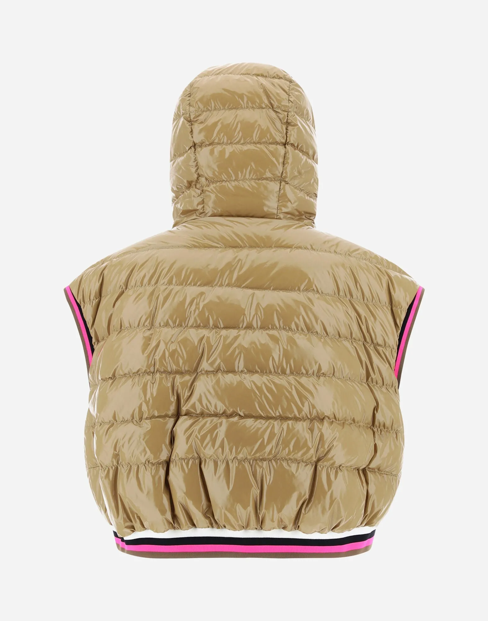 Cropped Waistcoat In Gloss W