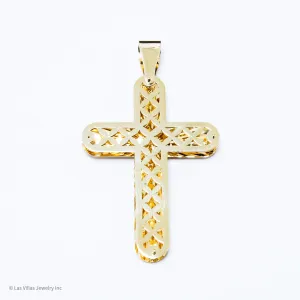 Cross 3D Pendant 14K Gold