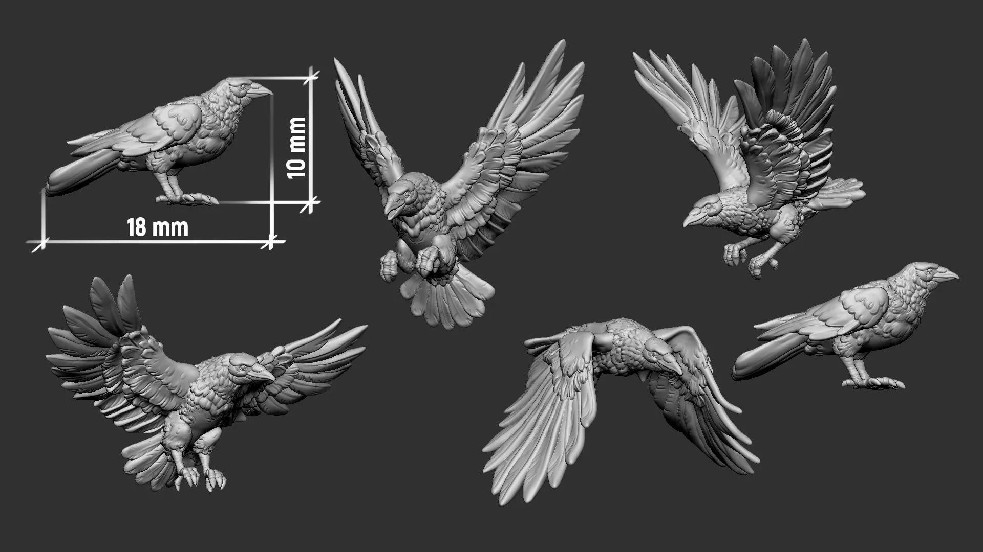 Crows  (5 miniatures)