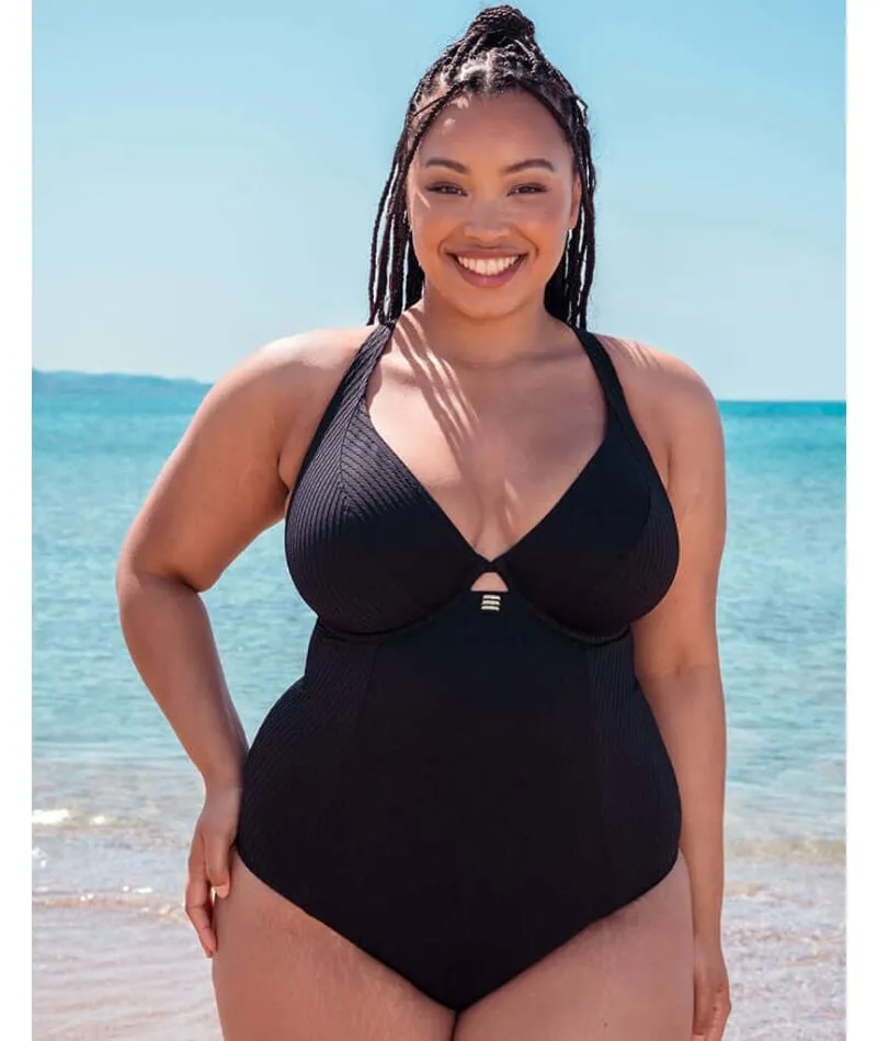 Curvy Kate Jet Set Multiway Plunge Swimsuit - Black