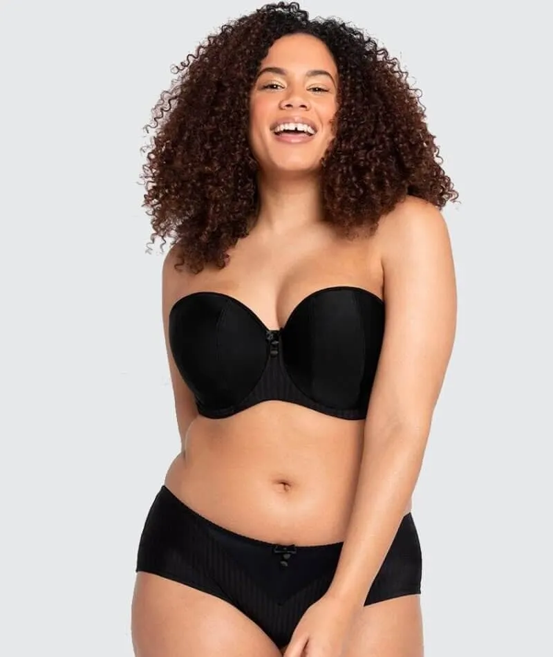 Curvy Kate Luxe Strapless Bra 2 Pack - Biscotti/Black