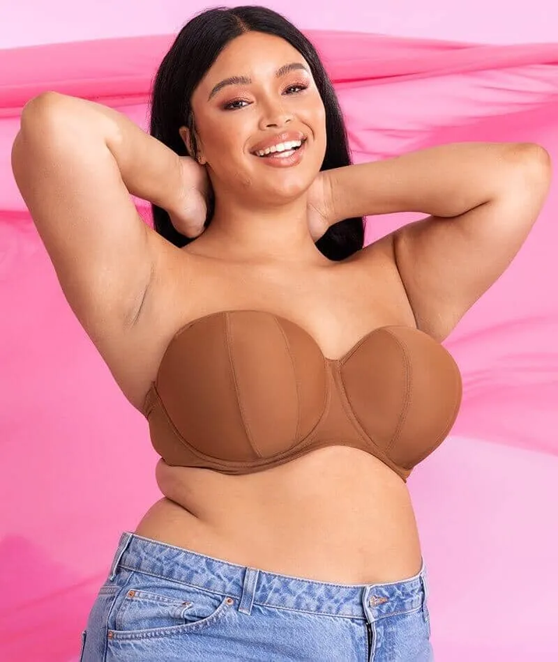 Curvy Kate Luxe Strapless Bra - Caramel