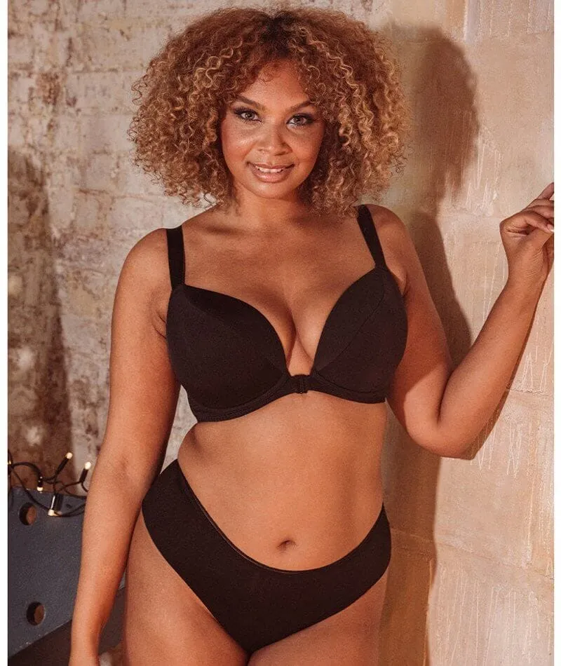 Curvy Kate Superplunge Kiss Padded Plunge Bra - Black