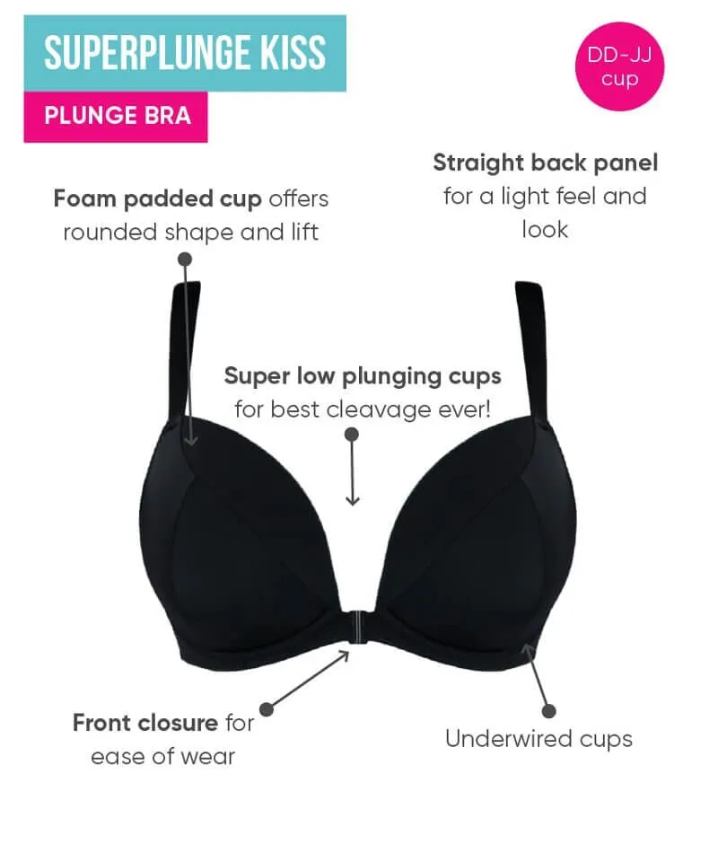 Curvy Kate Superplunge Kiss Padded Plunge Bra - Black