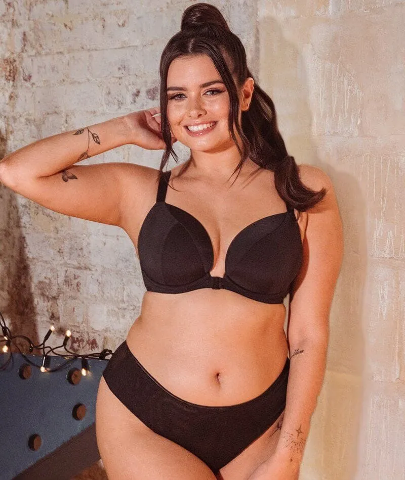 Curvy Kate Superplunge Kiss Padded Plunge Bra - Black