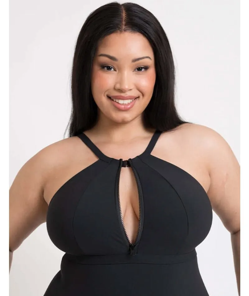Curvy Kate Zip Tide Wire Free Multiway One Piece Swimsuit - Black