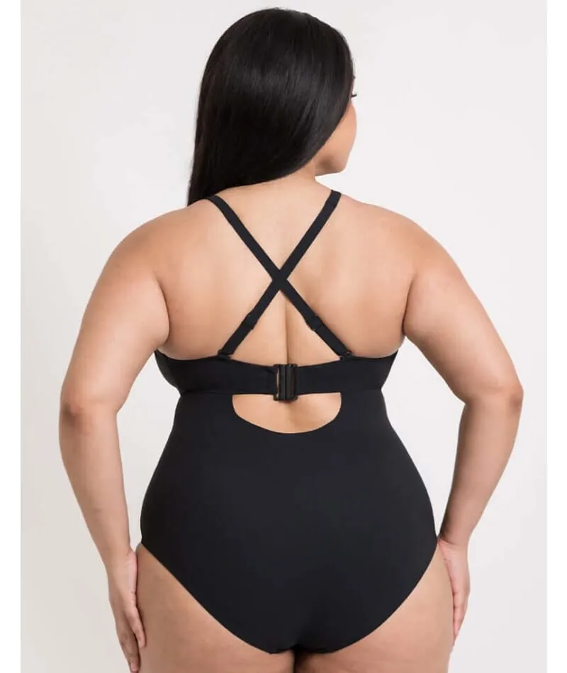 Curvy Kate Zip Tide Wire Free Multiway One Piece Swimsuit - Black