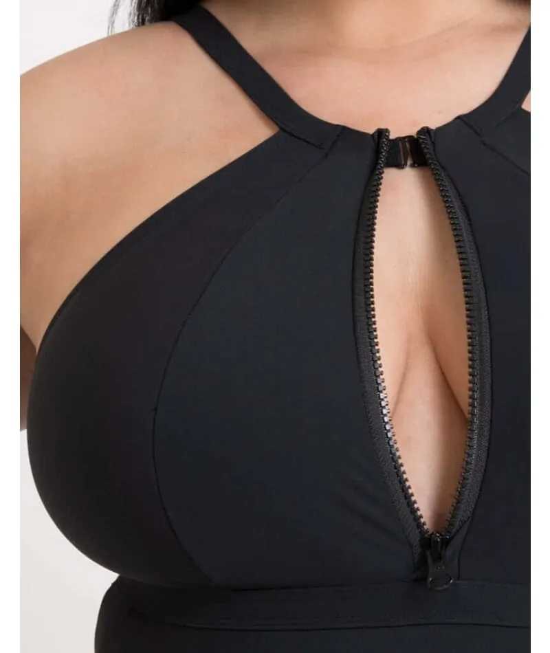 Curvy Kate Zip Tide Wire Free Multiway One Piece Swimsuit - Black
