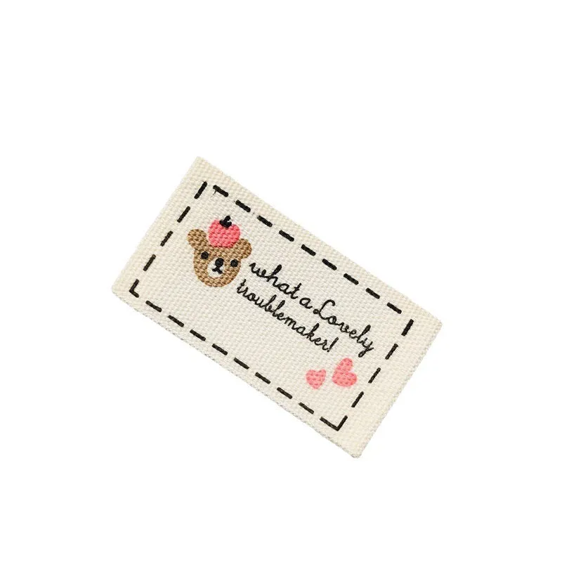 Custom (Artwork) Printed Cotton Labels for Clothing Apparel