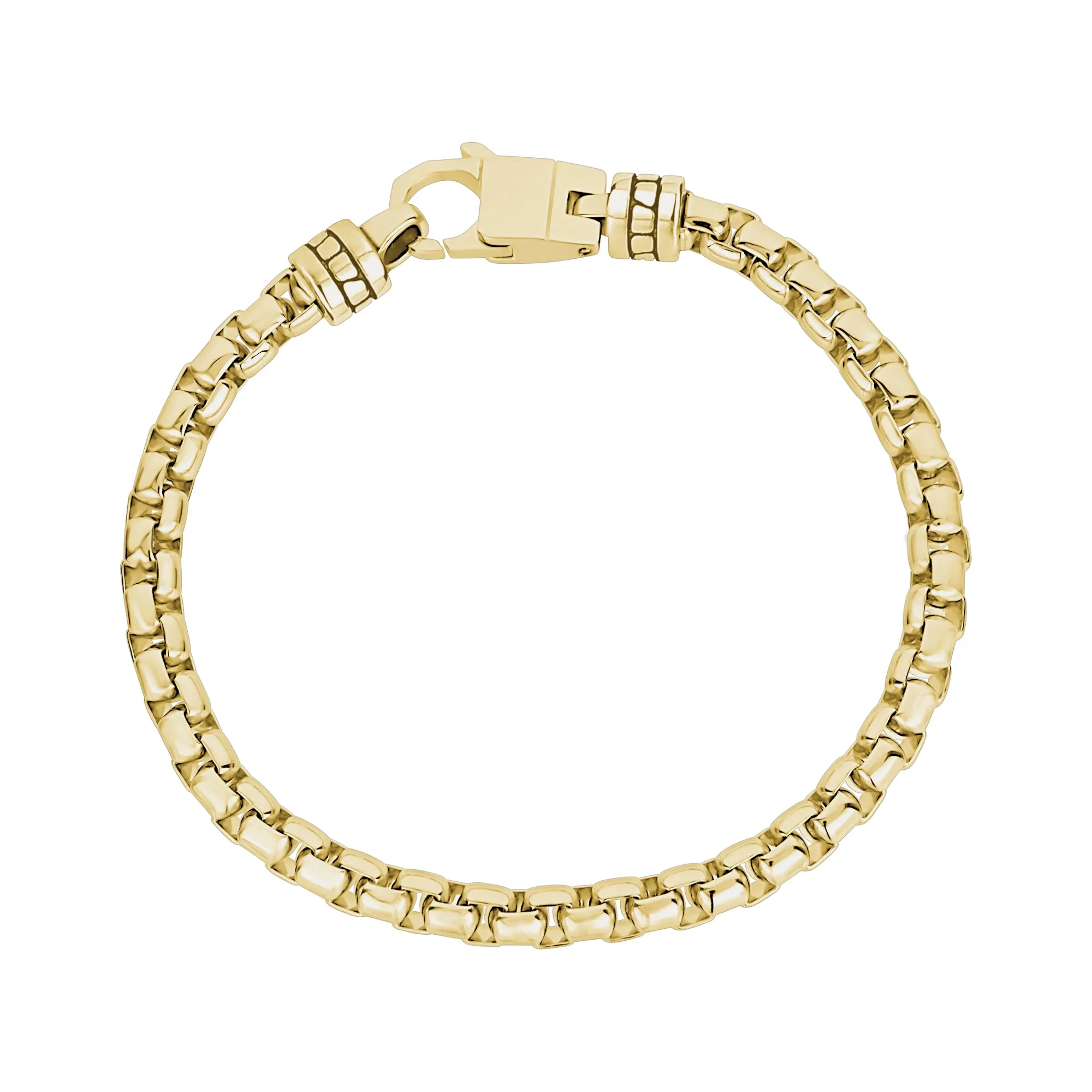Custom Clasp Round Box Link Bracelet