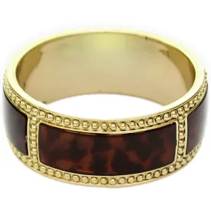 Dark Brown Cheetah Outline Bangle Bracelet