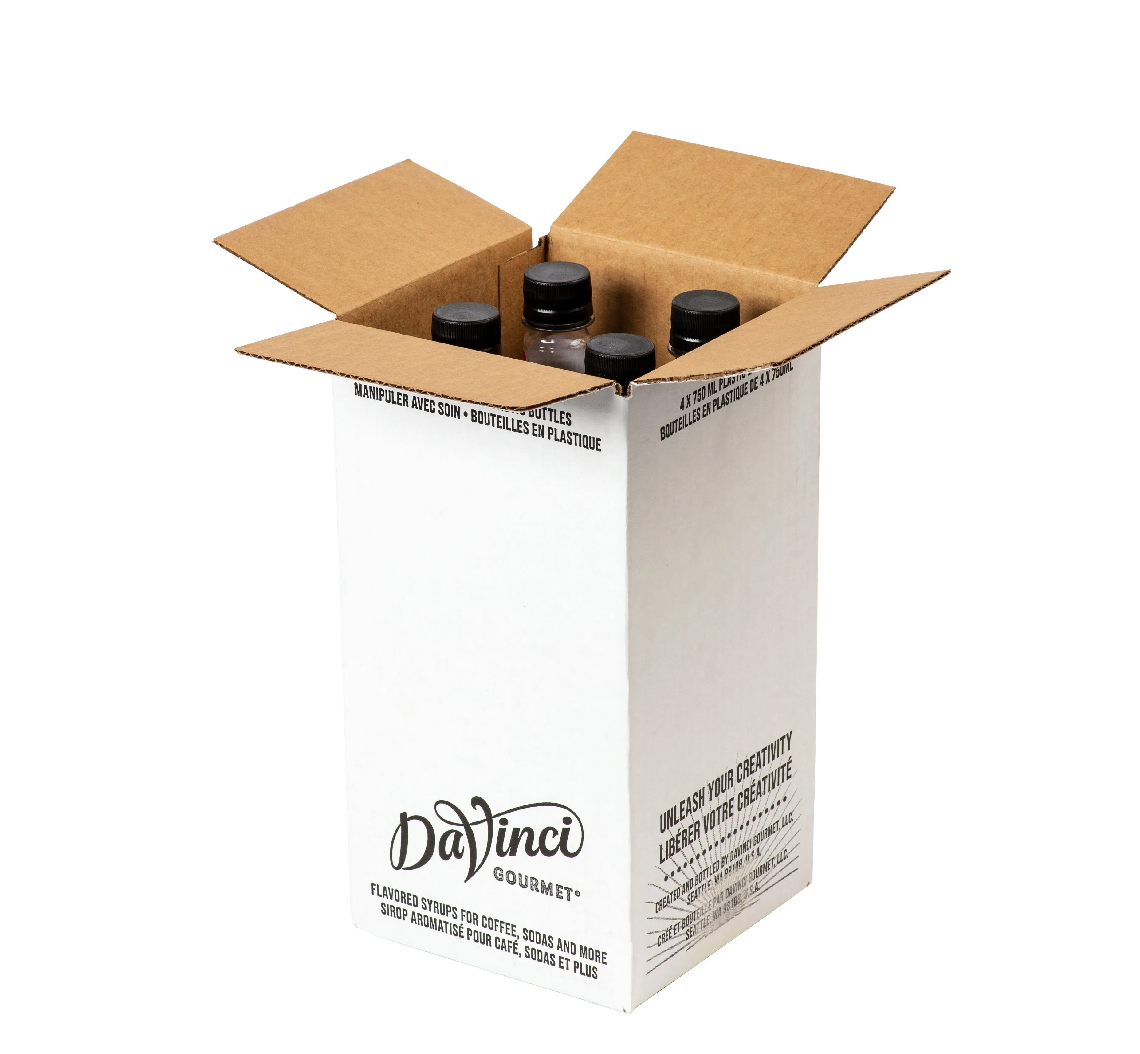 DaVinci Gourmet (Simple Syrup) Classic Cane Sugar Syrup - 4 x 750 ml Plastic