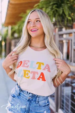 Delta Zeta Colorful Recruitment Tee