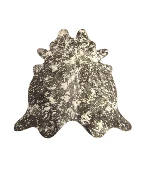Devore Metallic Gold on Chocolate Cowhide Rug