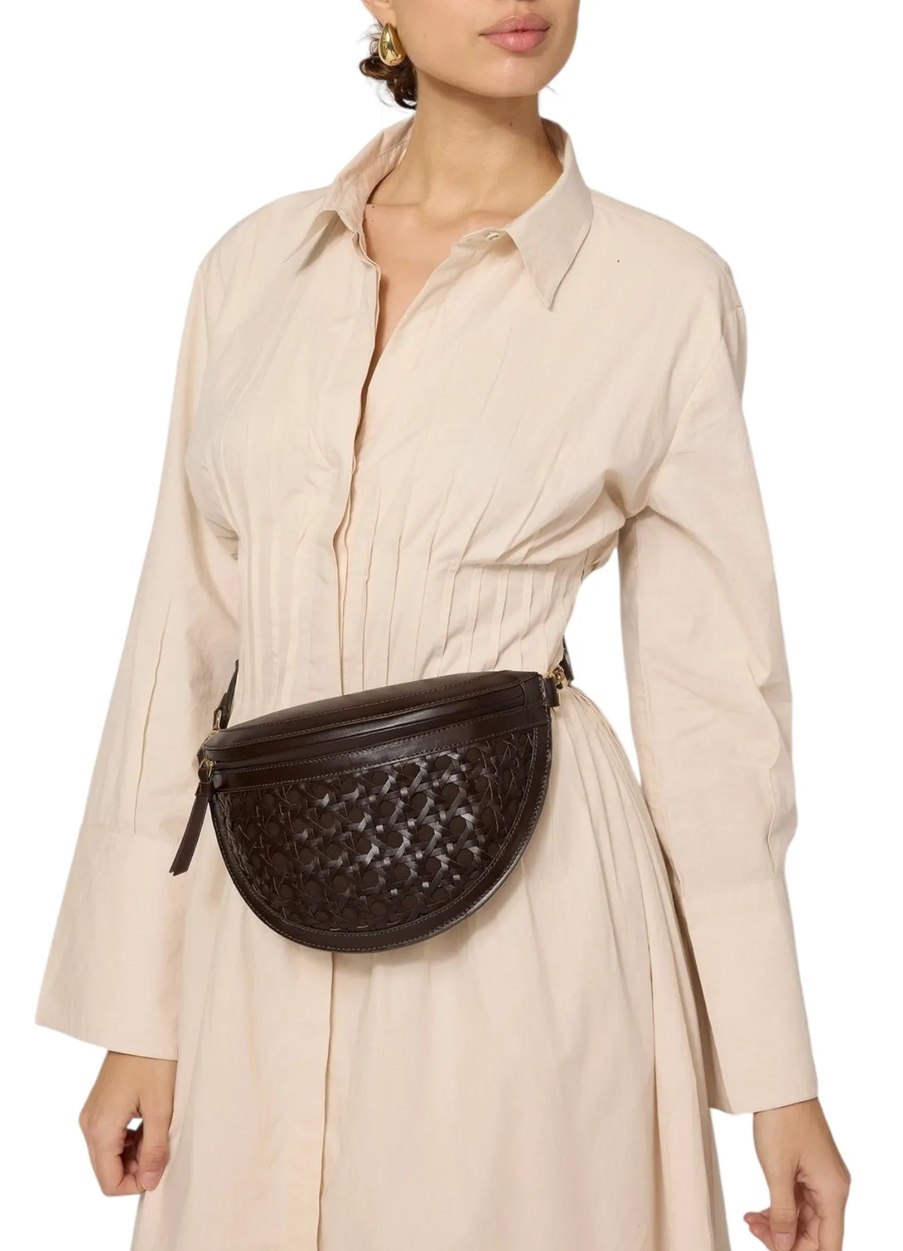 Dewitt Weave Cross Body Bag | Brown