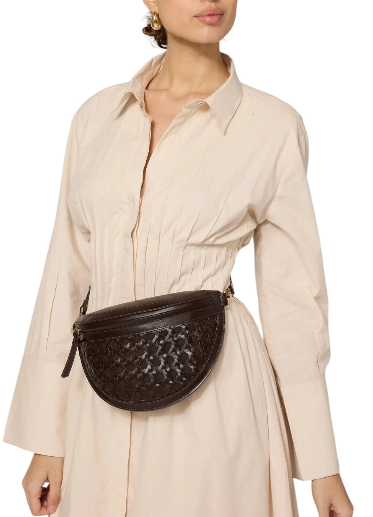 Dewitt Weave Cross Body Bag | Brown