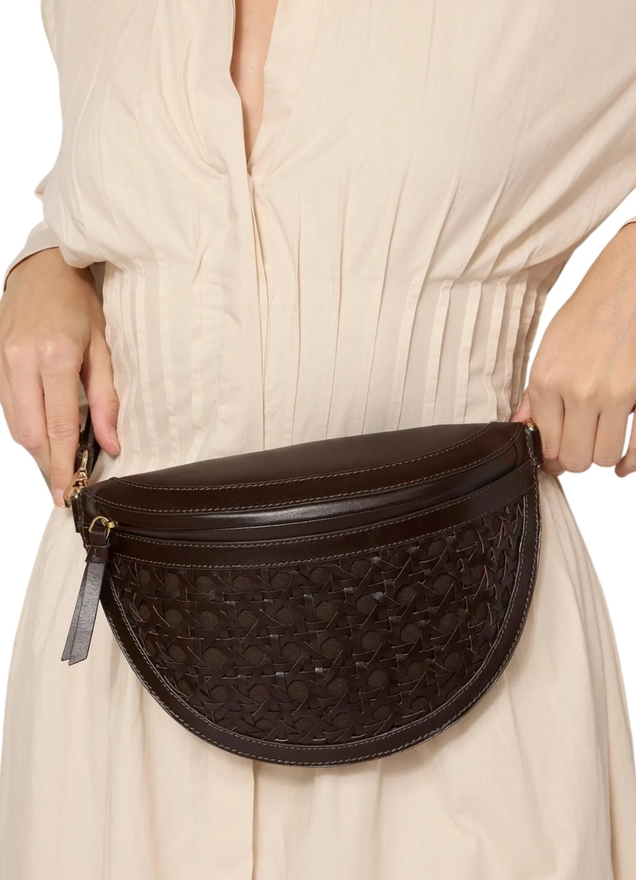 Dewitt Weave Cross Body Bag | Brown
