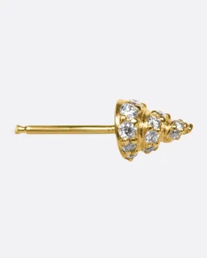 Diamond Conical Shell Stud