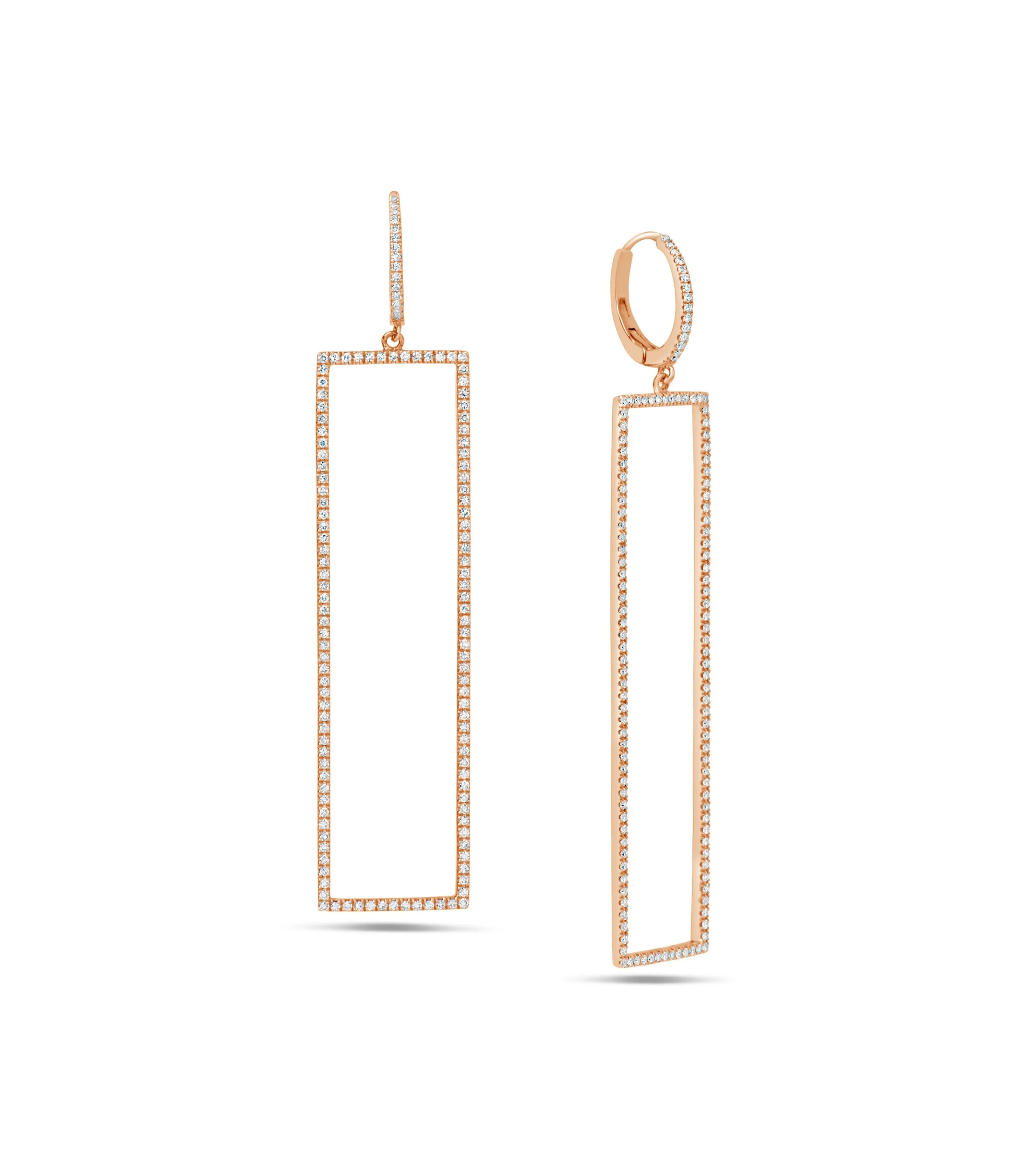 Diamond Jumbo Rectangle Earring