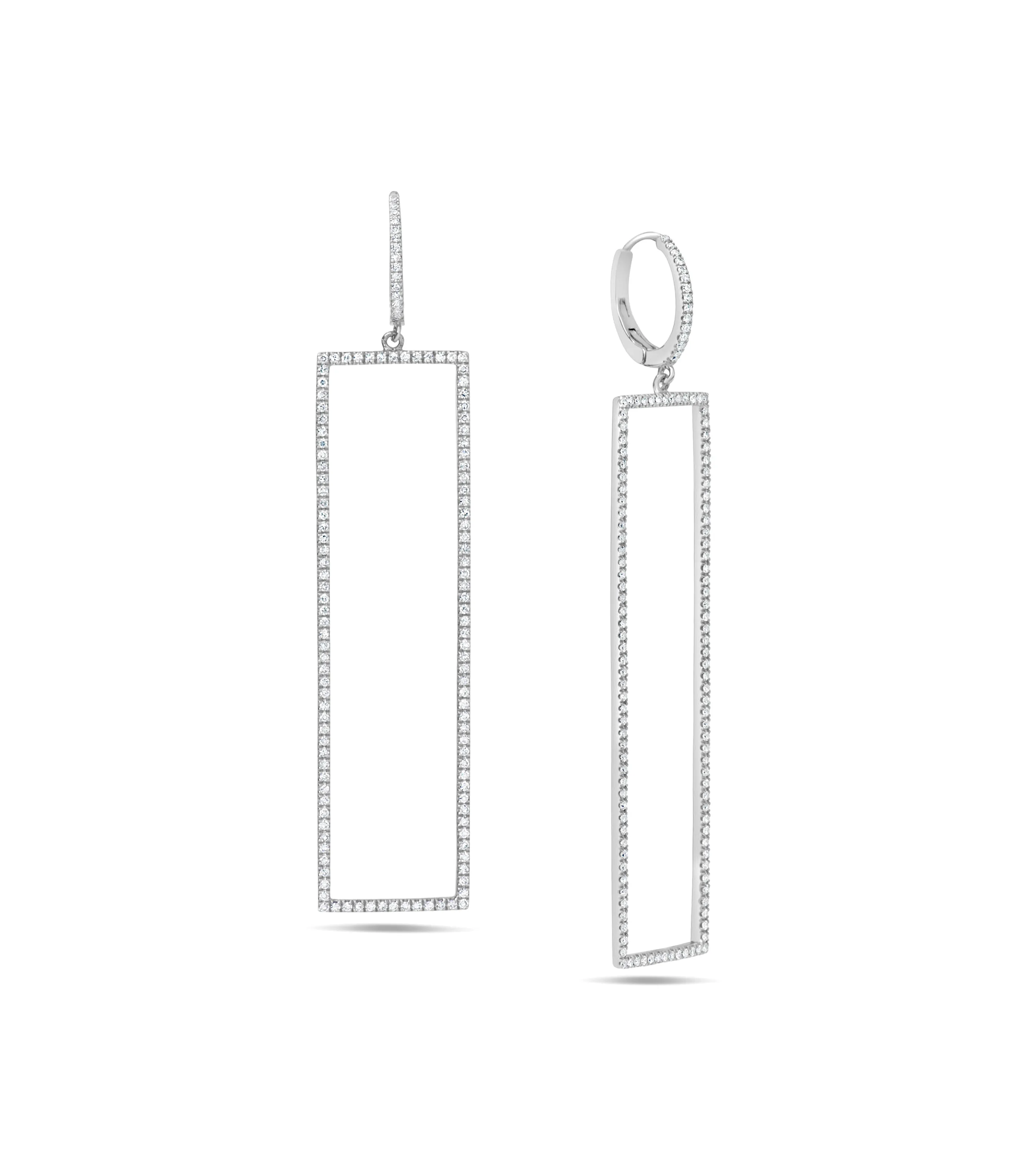 Diamond Jumbo Rectangle Earring
