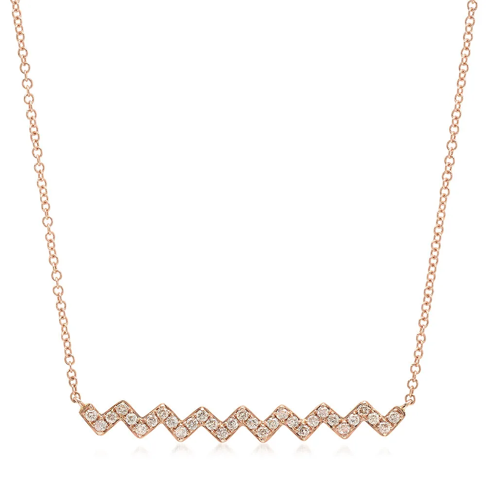 Diamond Zigzag Bar Necklace