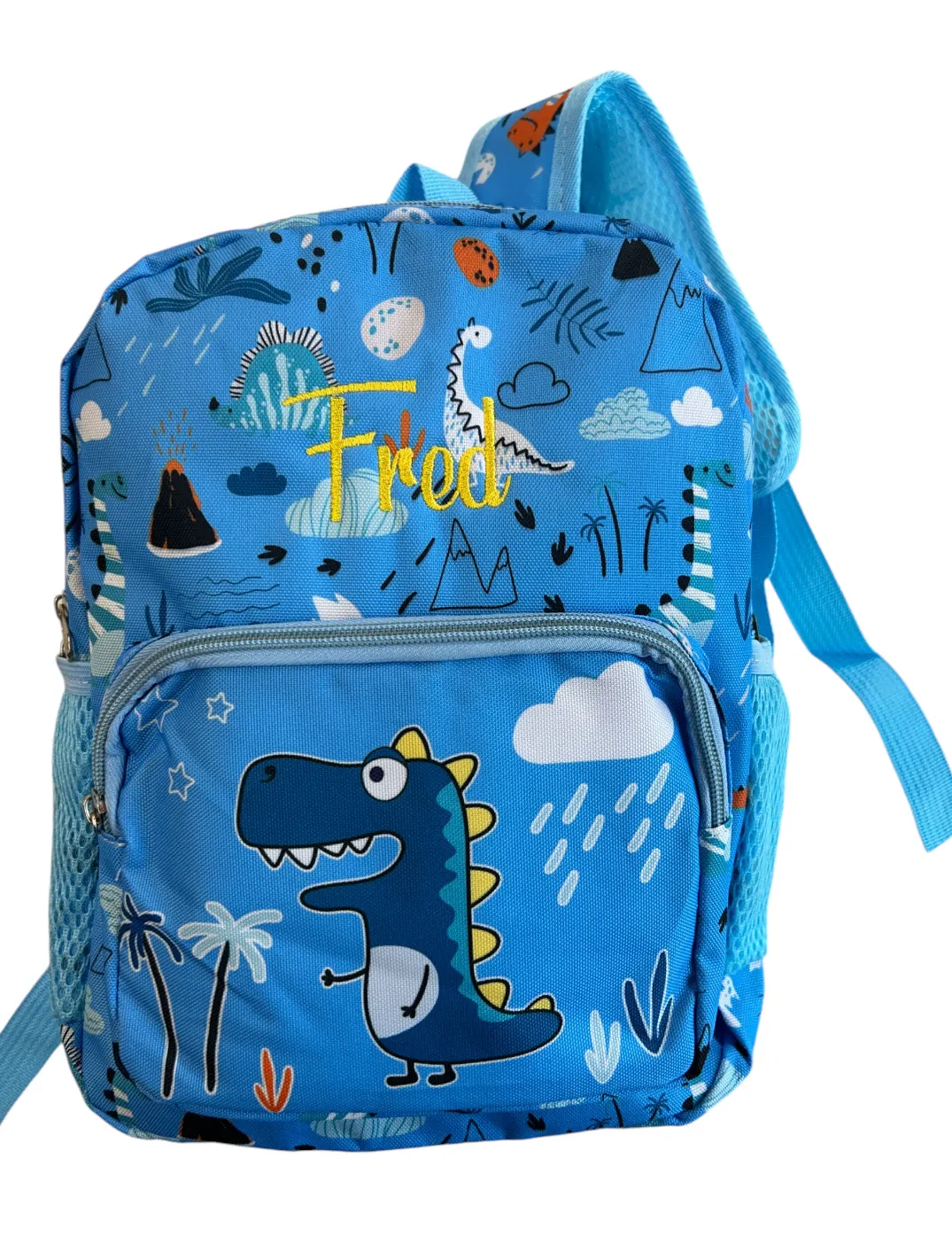 Dino Print Backpack personalised with Name