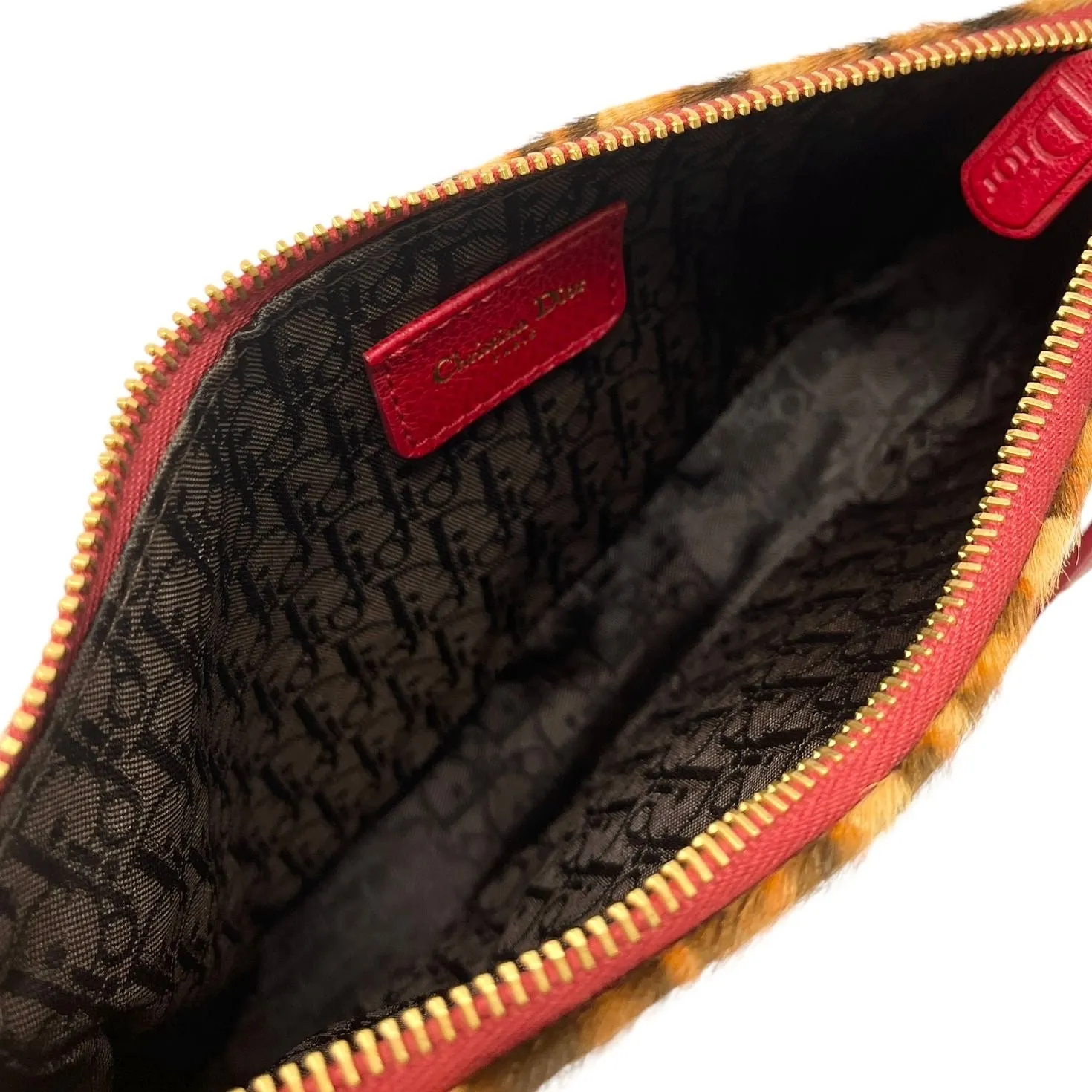 Dior Cheetah Print Mini Saddle Bag