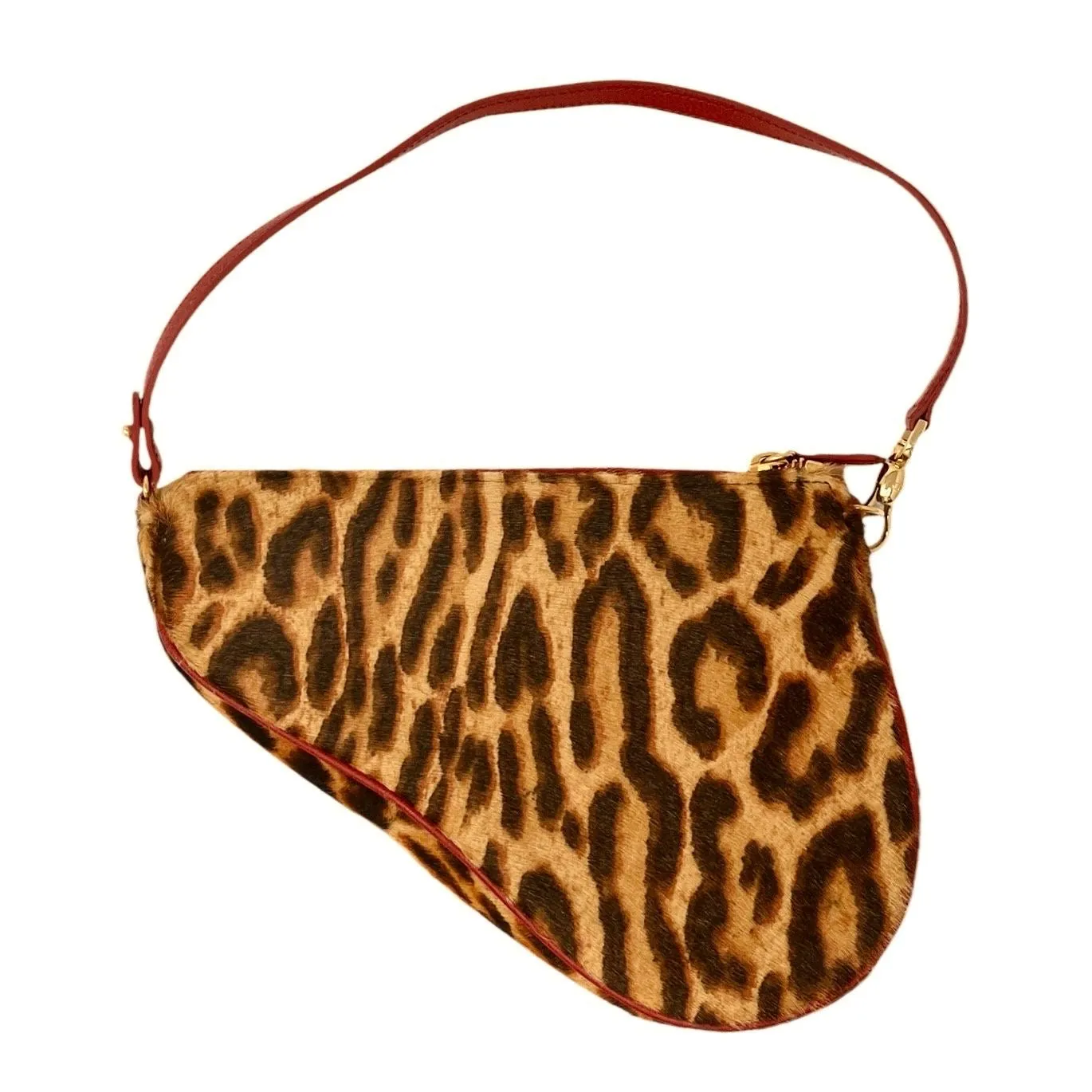 Dior Cheetah Print Mini Saddle Bag