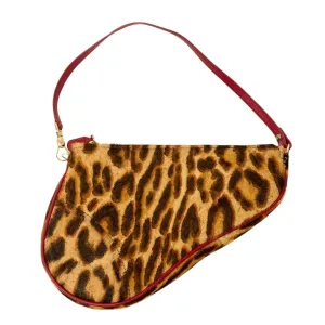 Dior Cheetah Print Mini Saddle Bag