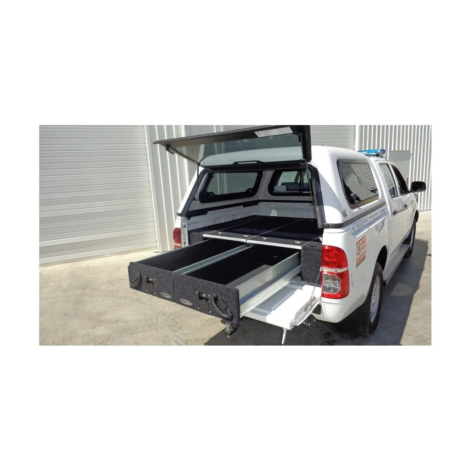 Dobinsons Rear Dual Roller Drawer Kit with Fridge Slide and Tie Down Points, for Pickups, Universal, 51.1x39.4 x10 inches(RD80-1300)