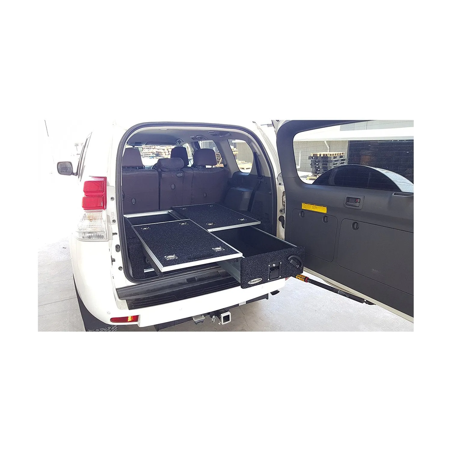Dobinsons Rear Dual Roller Drawer Kit with Fridge Slide and Tie Down Points, Universal Mount, 36x40x10 inches(RD80-1001)