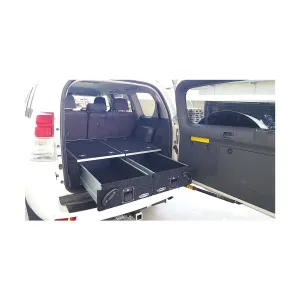 Dobinsons Rear Dual Roller Drawer Kit with Fridge Slide and Tie Down Points, Universal Mount, 36x40x10 inches(RD80-1001)