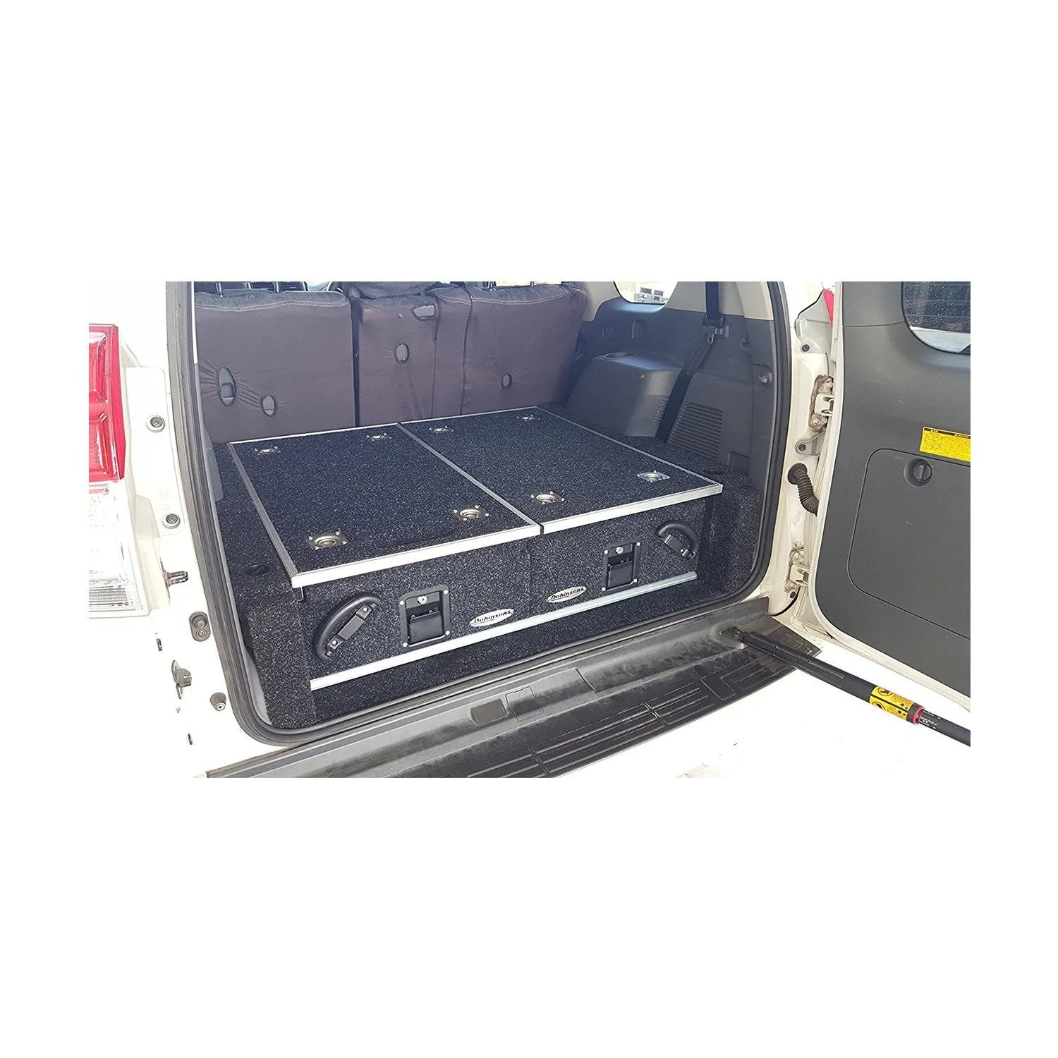 Dobinsons Rear Dual Roller Drawer Kit with Fridge Slide and Tie Down Points, Universal Mount, 36x40x10 inches(RD80-1001)