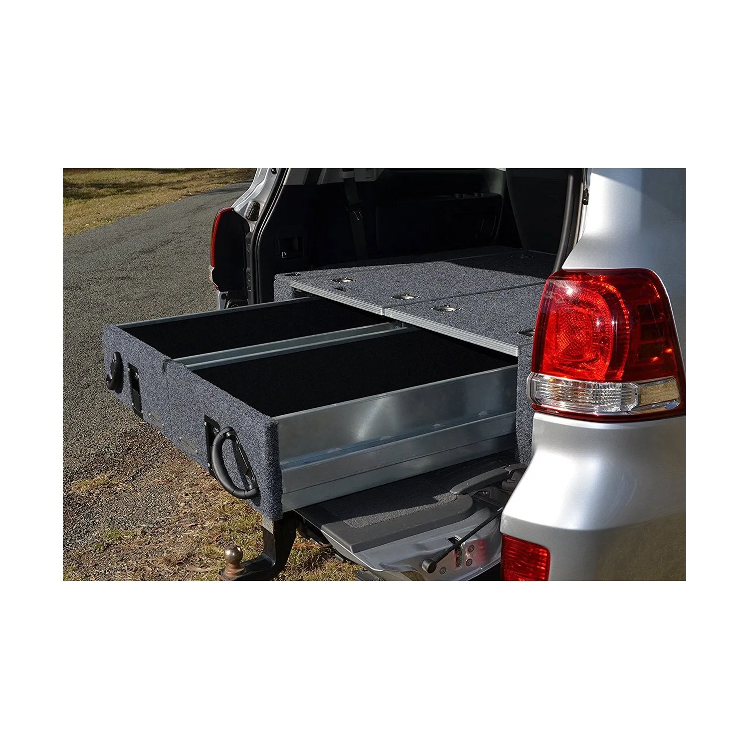 Dobinsons Rear Dual Roller Drawer Kit with Fridge Slide and Tie Down Points, Universal Mount, 39x42 x10 inches(RD80-1000)